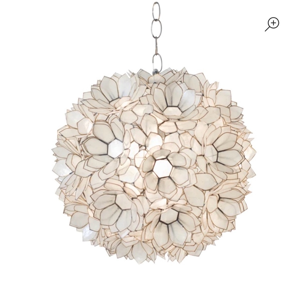Elegant White Floral Pendant Light